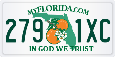 FL license plate 2791XC