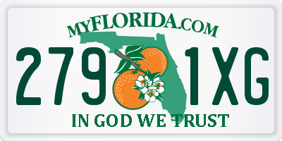 FL license plate 2791XG