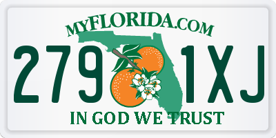 FL license plate 2791XJ