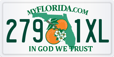 FL license plate 2791XL