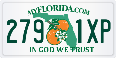 FL license plate 2791XP