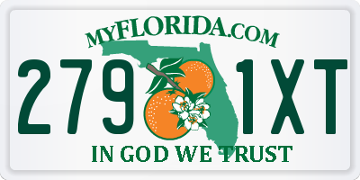 FL license plate 2791XT