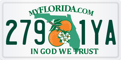 FL license plate 2791YA