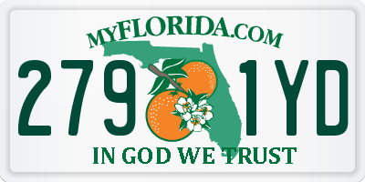 FL license plate 2791YD