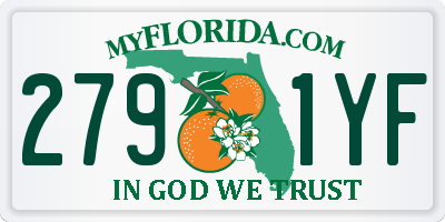 FL license plate 2791YF