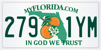 FL license plate 2791YM