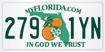 FL license plate 2791YN