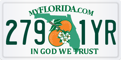 FL license plate 2791YR