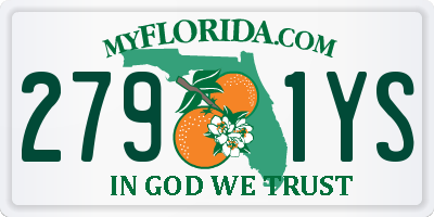 FL license plate 2791YS
