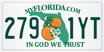 FL license plate 2791YT
