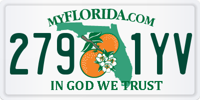 FL license plate 2791YV