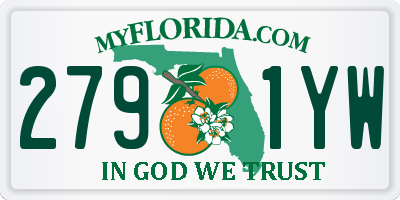 FL license plate 2791YW