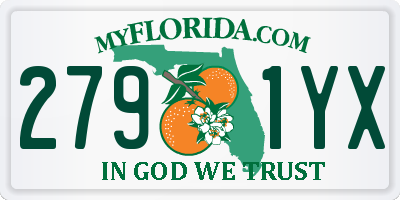 FL license plate 2791YX
