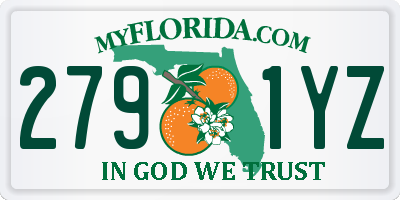 FL license plate 2791YZ