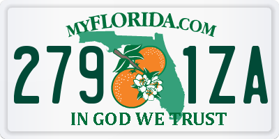 FL license plate 2791ZA