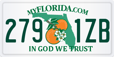 FL license plate 2791ZB