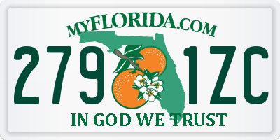 FL license plate 2791ZC