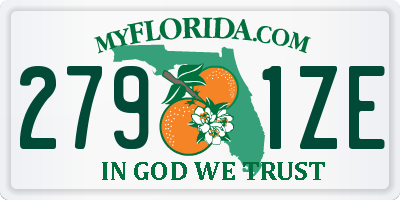 FL license plate 2791ZE
