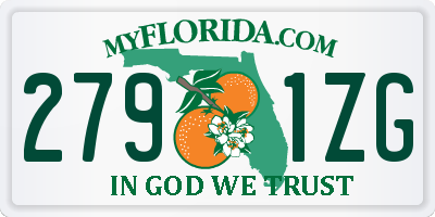 FL license plate 2791ZG
