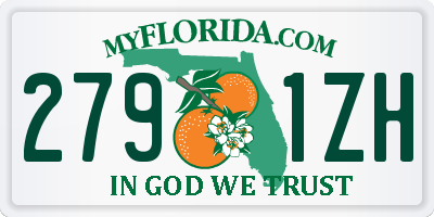 FL license plate 2791ZH