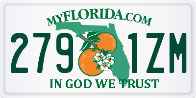 FL license plate 2791ZM