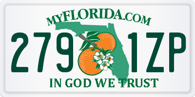 FL license plate 2791ZP