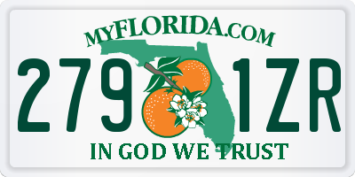 FL license plate 2791ZR