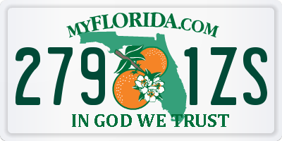 FL license plate 2791ZS