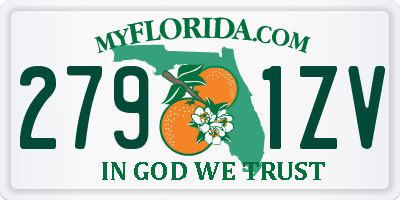 FL license plate 2791ZV