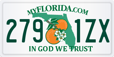 FL license plate 2791ZX