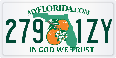 FL license plate 2791ZY