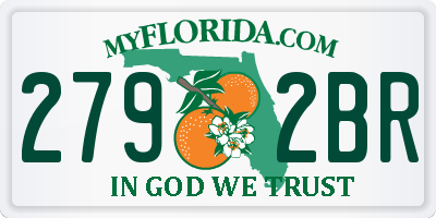 FL license plate 2792BR
