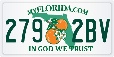 FL license plate 2792BV