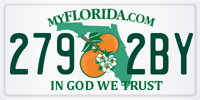 FL license plate 2792BY