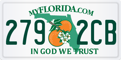 FL license plate 2792CB