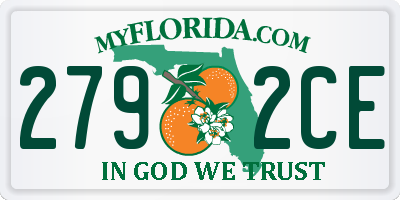 FL license plate 2792CE