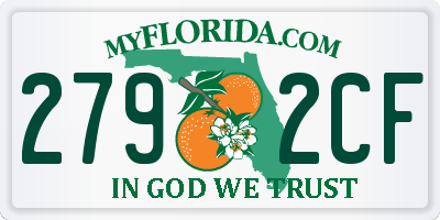 FL license plate 2792CF