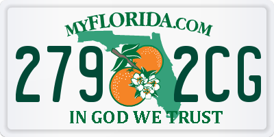 FL license plate 2792CG