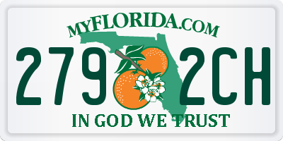 FL license plate 2792CH