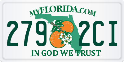 FL license plate 2792CI
