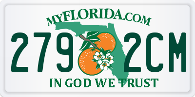 FL license plate 2792CM