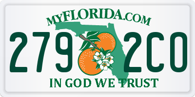 FL license plate 2792CO
