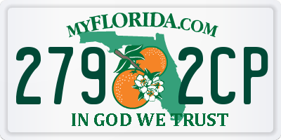 FL license plate 2792CP