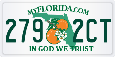 FL license plate 2792CT