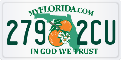 FL license plate 2792CU