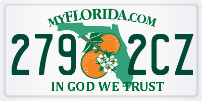 FL license plate 2792CZ