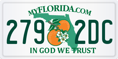 FL license plate 2792DC