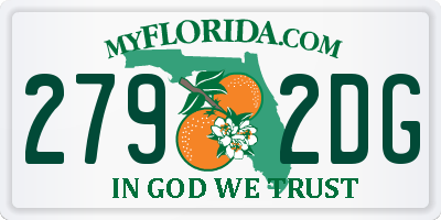 FL license plate 2792DG