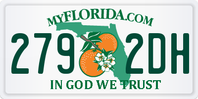 FL license plate 2792DH