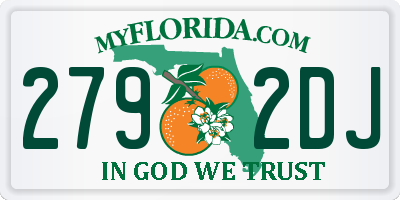 FL license plate 2792DJ